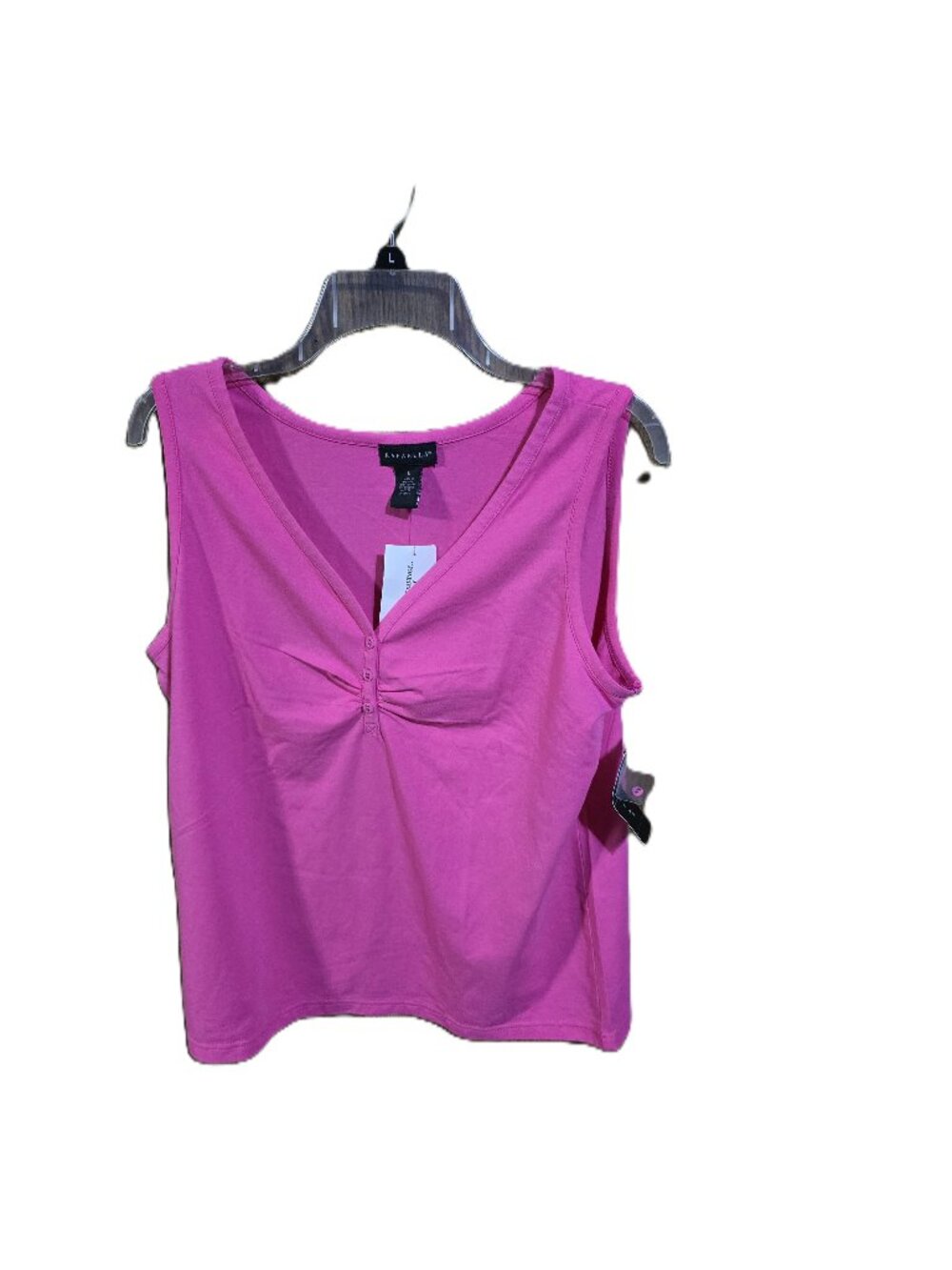 Rafaella Solid Pink Tank Top